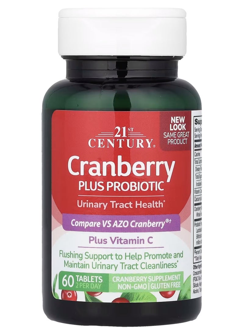 21St Century, Cranberry Plus Probiotic, 60 Tablets - Image 3